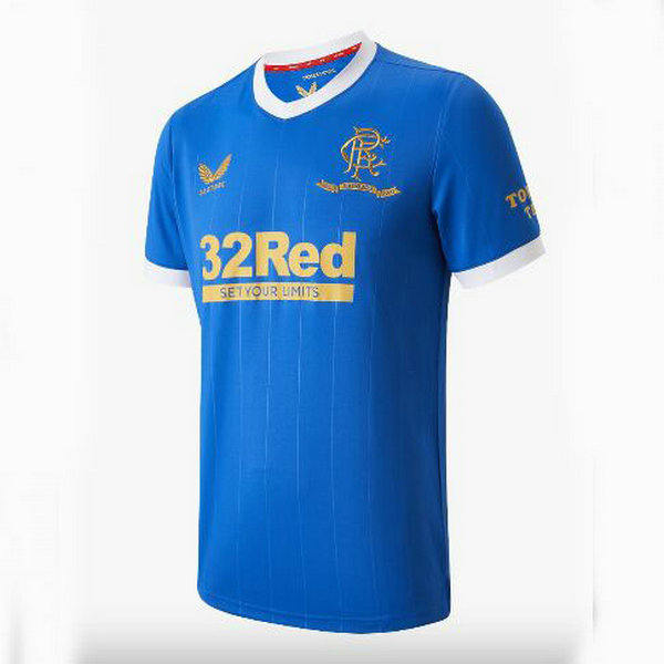 glasgow rangers domicile maillots de foot 2021 2022 thaïlande bleu homme