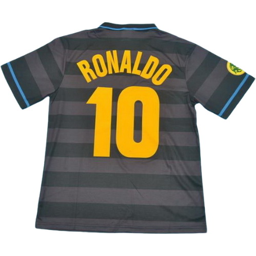 inter milan exterieur maillots de foot 1997-1998 ronaldo 10 gris homme