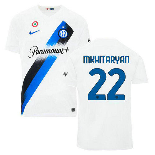 inter milan maillots de foot 2023-2024 exterieur mkhitaryan 22 homme