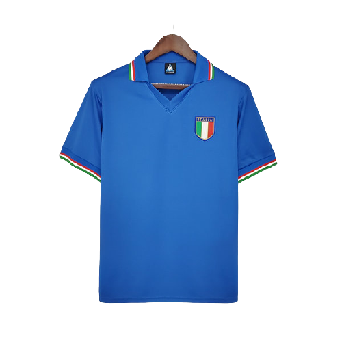italie domicile maillots de foot 1982 bleu homme