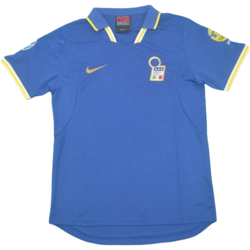italie domicile maillots de foot 1996 bleu homme