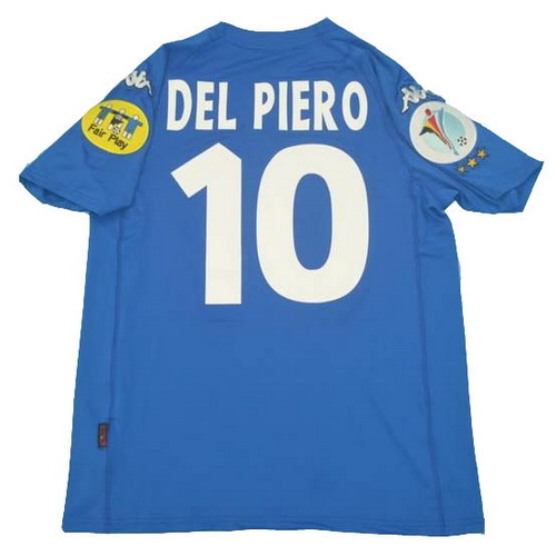 italie domicile maillots de foot 2000 piero 10 bleu homme