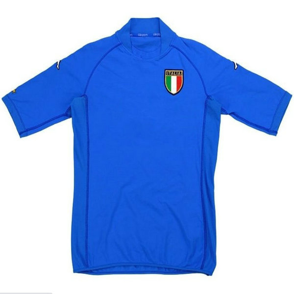 italie domicile maillots de foot 2002 bleu homme