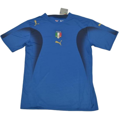 italie domicile maillots de foot copa mundial 2006 bleu homme