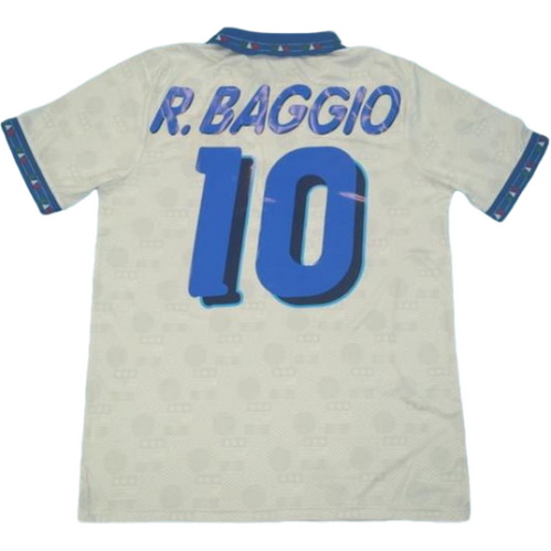 italie exterieur maillots de foot copa mundial 1994 baggio 10 blanc homme