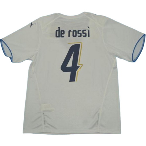 italie exterieur maillots de foot copa mundial 2006 de rossi 4 blanc homme