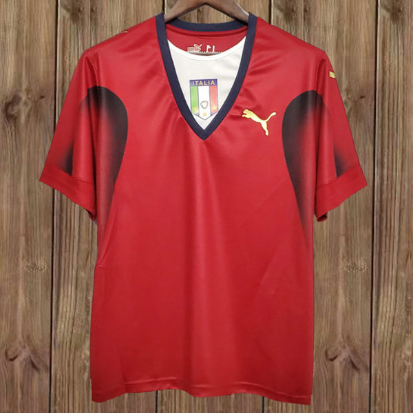 italie gardien maillots de foot 2006-2008 rouge homme