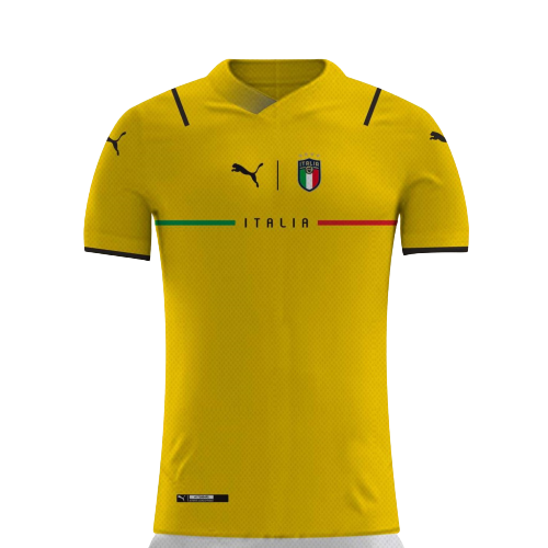 italie gardien maillots de foot 2021 2022 jaune homme
