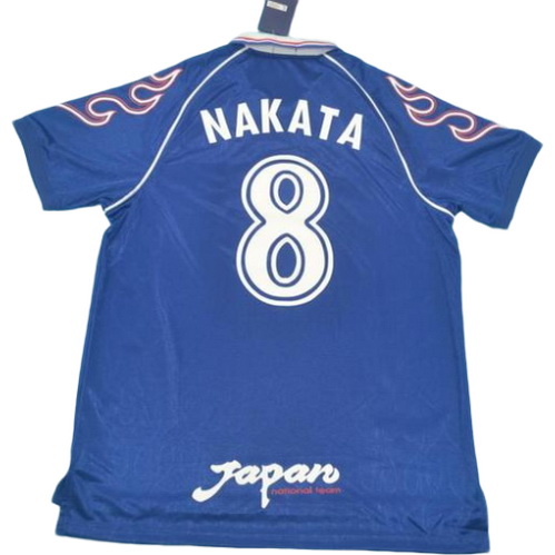japon domicile maillots de foot copa mundial 1998 nakata 8 bleu homme