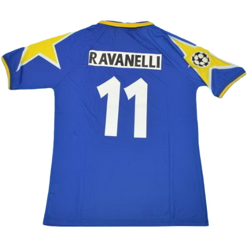 juventus exterieur maillots de foot 1995-1996 ravanelli 11 bleu homme