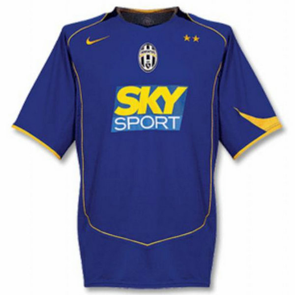 juventus exterieur maillots de foot 2004-2005 bleu homme