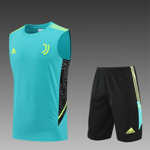 juventus shorts+gilet de foot 2022-2023 bleu homme