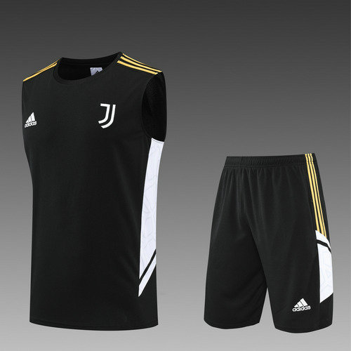 juventus shorts+gilet de foot 2022-2023 noir homme