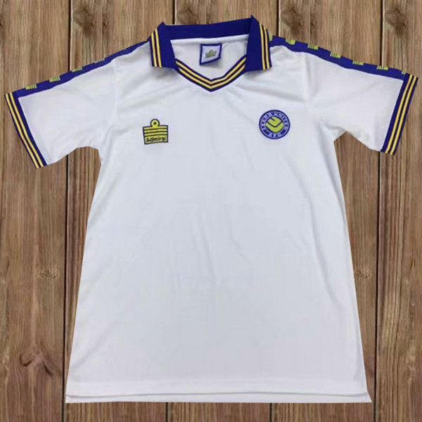 leeds united domicile maillots de foot 1976-1977 blanc homme