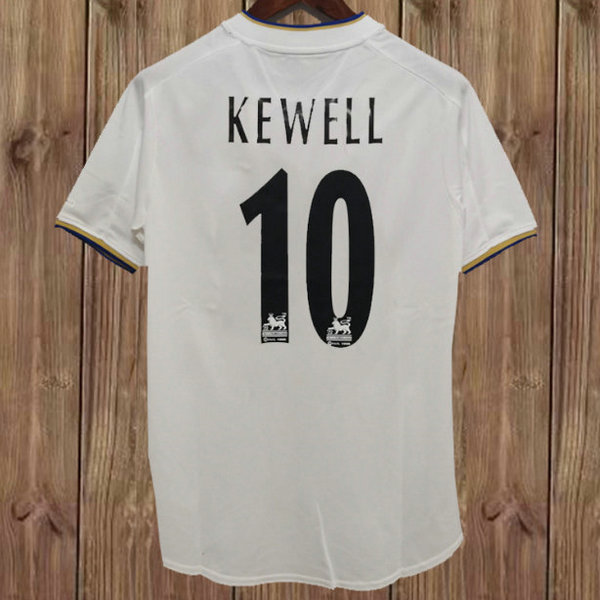 leeds united domicile maillots de foot 2000-2002 kewell 10 blanc homme