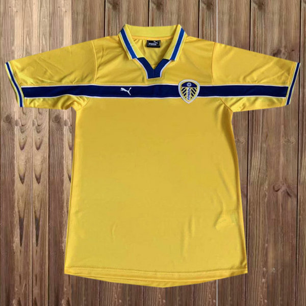 leeds united troisième maillots de foot 1999-2000 jaune homme