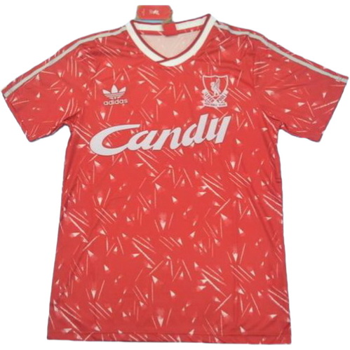 liverpool domicile maillots de foot 1989-1990 rouge homme
