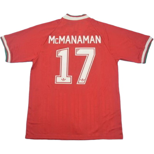 liverpool domicile maillots de foot 1993-1995 mc manaman 7 rouge homme