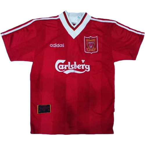 liverpool domicile maillots de foot 1995-1996 rouge homme