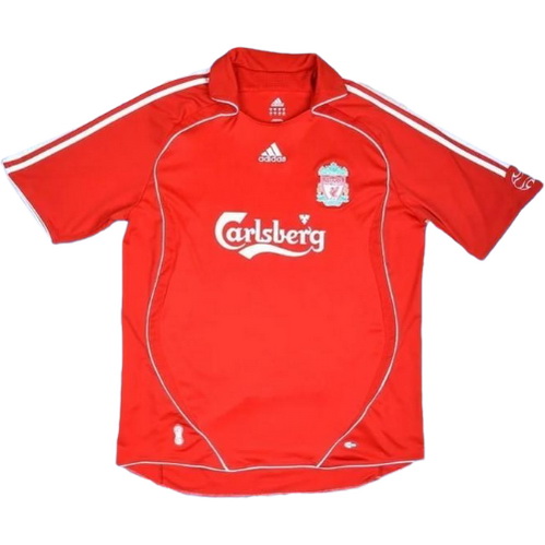 liverpool domicile maillots de foot 2006-2008 rouge homme