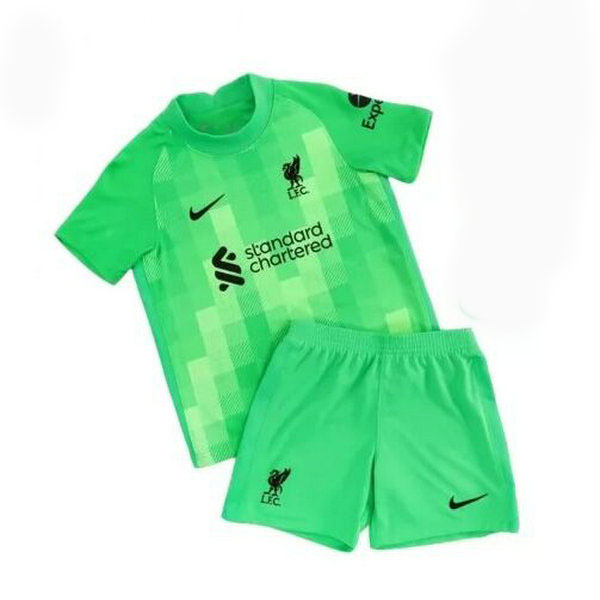 liverpool gardien maillots de foot 2021 2022 vert enfants