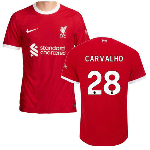 liverpool maillots de foot 2023-2024 domicile carvalho 28 homme