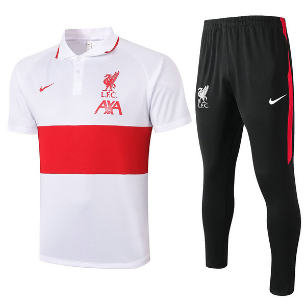 liverpool moda maillots polo de foot 2021 2022 ensemble blanc homme