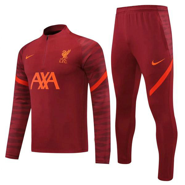 liverpool moda survêtements de foot 2021-22 ensemble rouge homme
