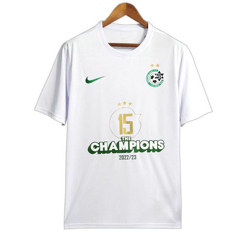 maccabi haifa maillots de foot 2023-2024 champions blanc homme