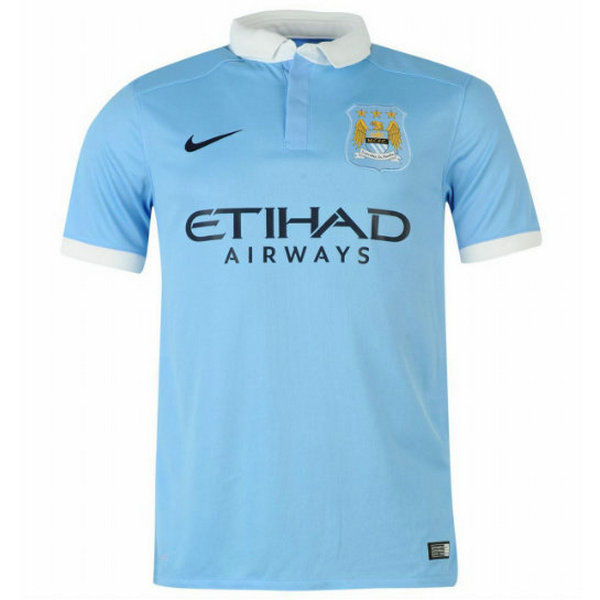 manchester city domicile maillots de foot 2015-2016 bleu homme