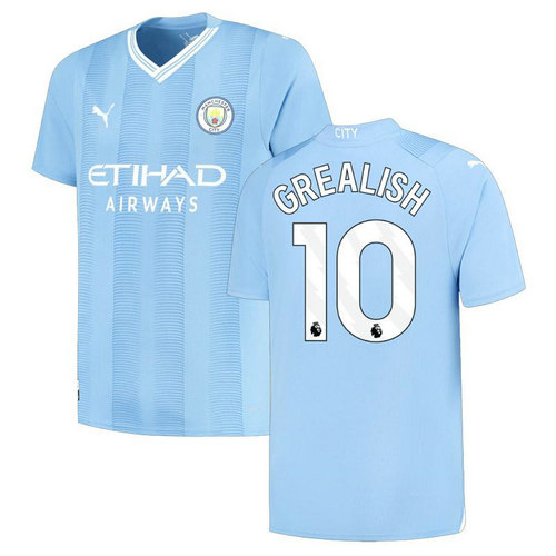 manchester city maillots de foot 2023-2024 domicile grealish 10 homme