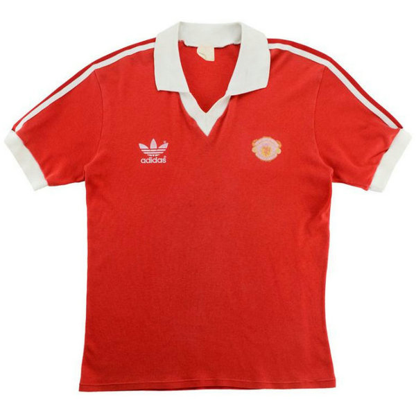 manchester united domicile maillots de foot 1980-1982 rouge homme