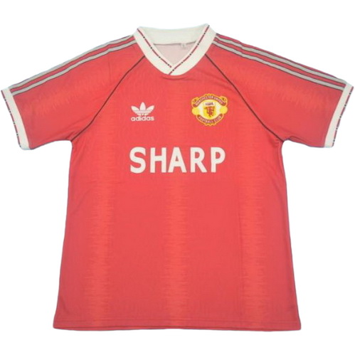 manchester united domicile maillots de foot 1990-1992 rouge homme