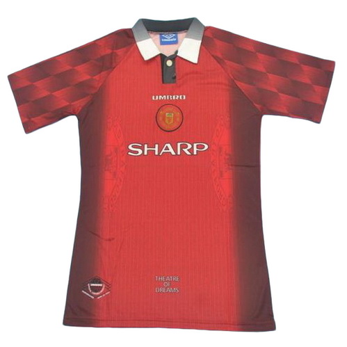 manchester united domicile maillots de foot 1996 rouge homme