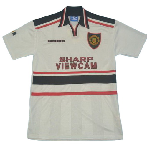 manchester united domicile maillots de foot 1998-2000 rouge homme