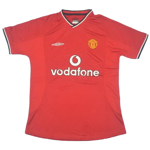 manchester united domicile maillots de foot 2000-2002 rouge homme