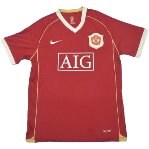 manchester united domicile maillots de foot 2005-2006 rouge homme