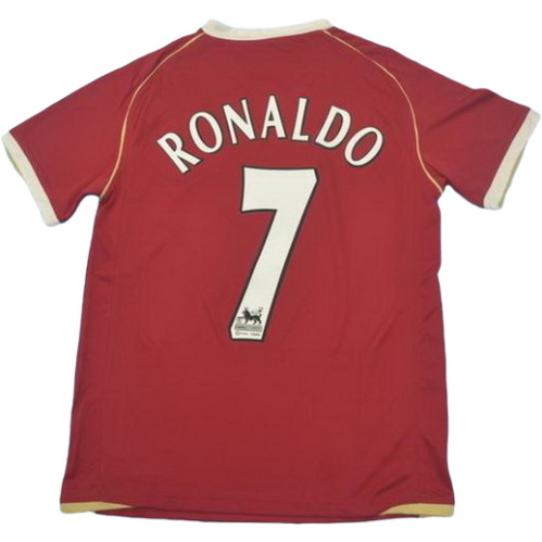 manchester united domicile maillots de foot 2005-2006 ronaldo 7 rouge homme
