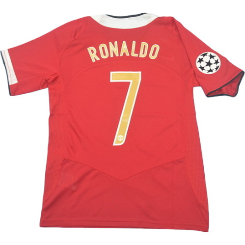 manchester united domicile maillots de foot 2006-2007 ronaldo 7 rouge homme