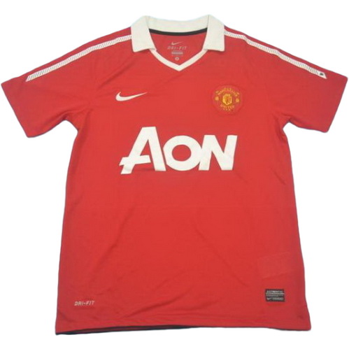 manchester united domicile maillots de foot 2010-2011 rouge homme