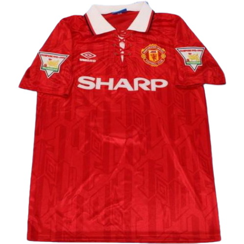 manchester united domicile maillots de foot pl 1994 rouge homme