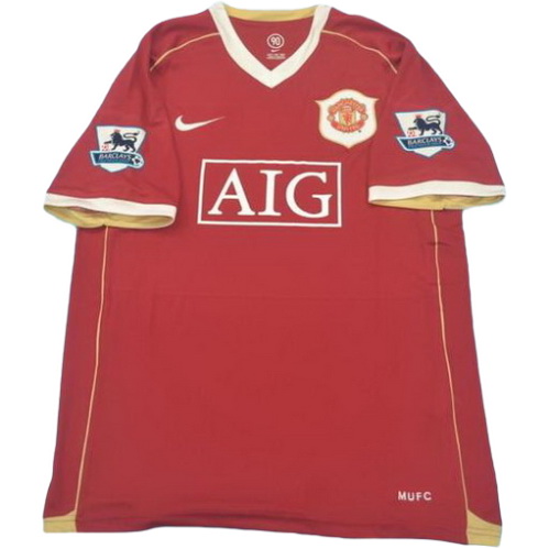 manchester united domicile maillots de foot pl 2005-2006 rouge homme