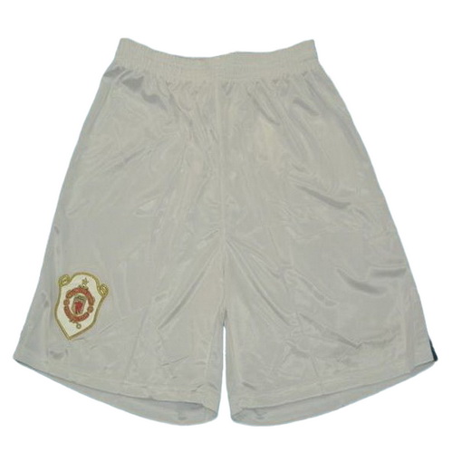 manchester united domicile shorts de foot 1999-2000 blanc homme