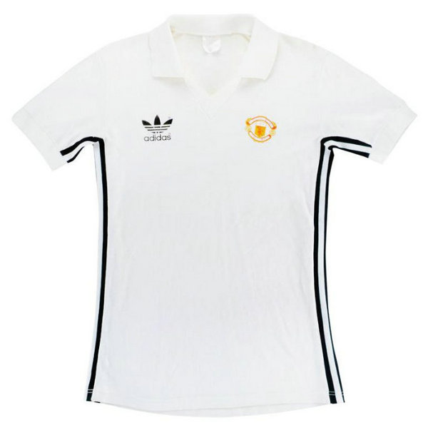 manchester united exterieur maillots de foot 1980-1982 blanc homme