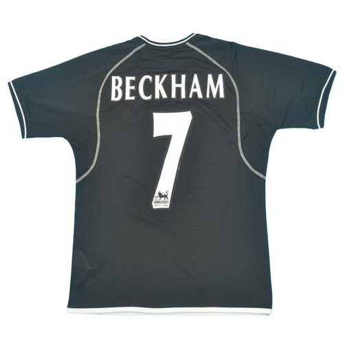 manchester united exterieur maillots de foot 2000-2002 beckham 7 noir homme