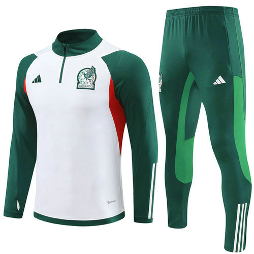 mexique blanc survêtements de football demi-zip de foot 2023-2024 homme