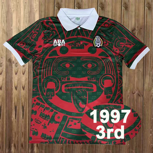 mexique troisième maillots de foot 1997 homme