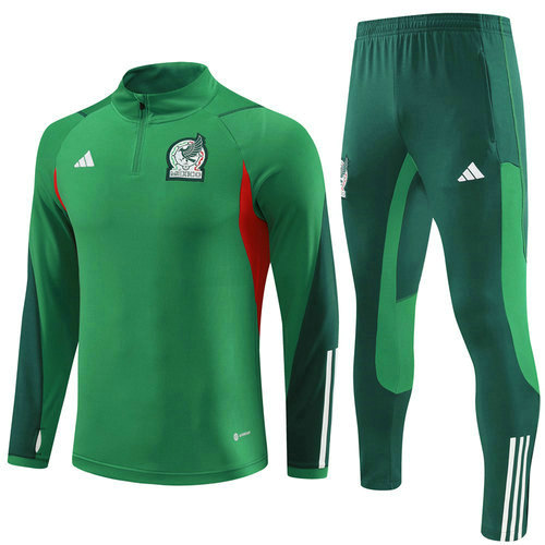 mexique vert survêtements de football demi-zip de foot 2023-2024 homme