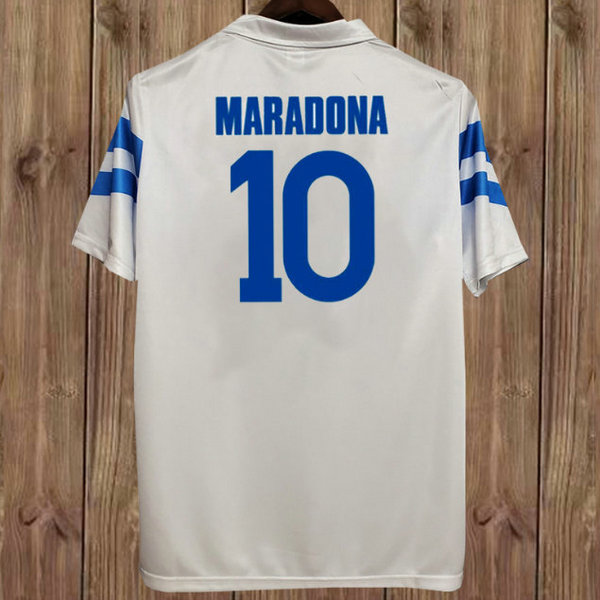 naples exterieur maillots de foot 1988-1989 maradona 10 blanc homme