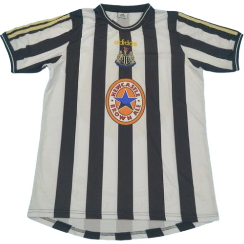 newcastle united domicile maillots de foot 1997-1999 noir blanc homme